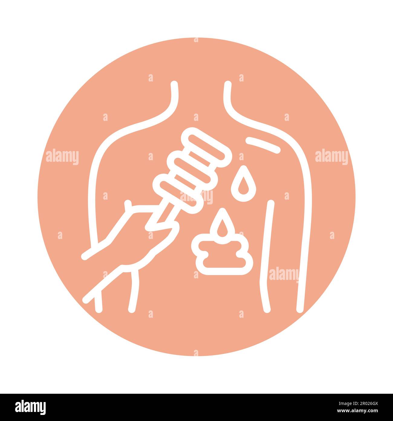Honey massage line color icon. Physiotherapy, acupuncture ...