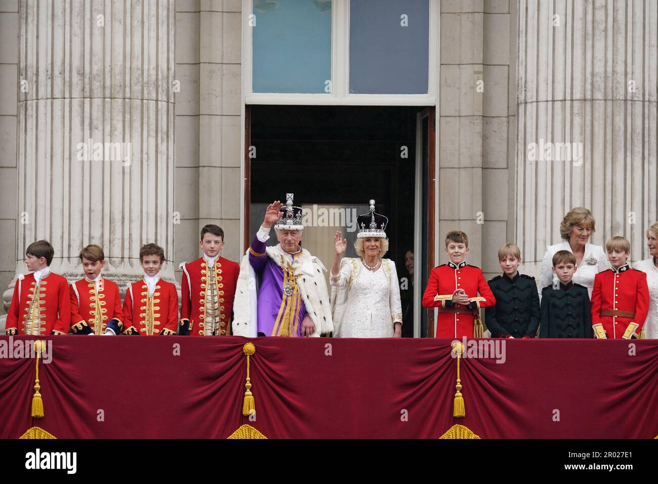 King Charles Iii And Queen Camilla On The Balcony Of Buckingham Palace