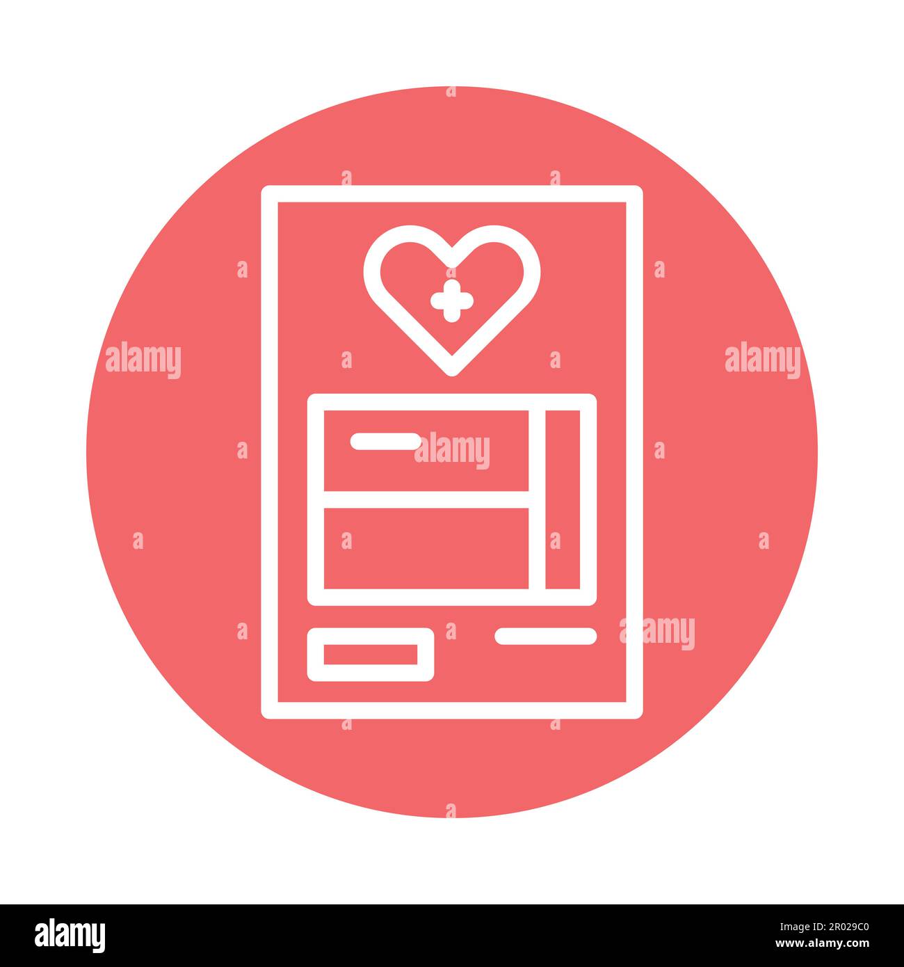 Medical insurance color line icon. Isolated vector element. Outline ...