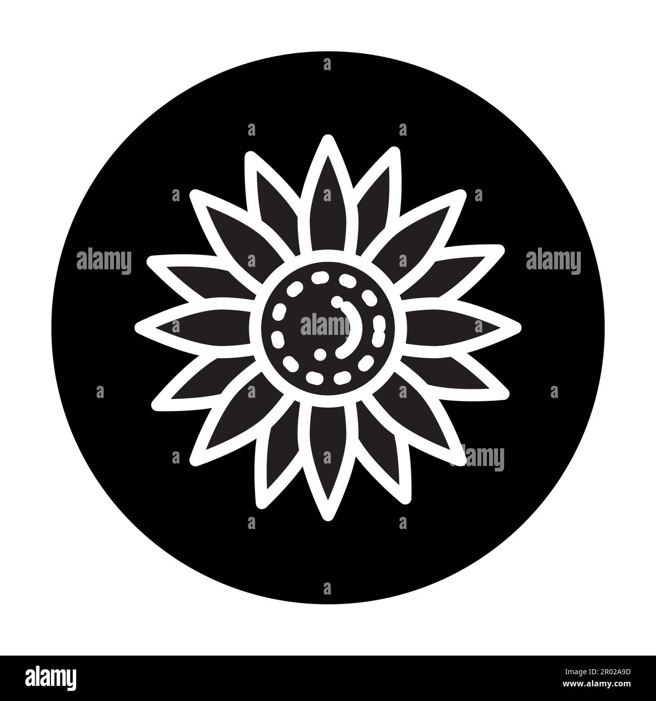 Sunflower clipart Black and White Stock Photos & Images - Alamy