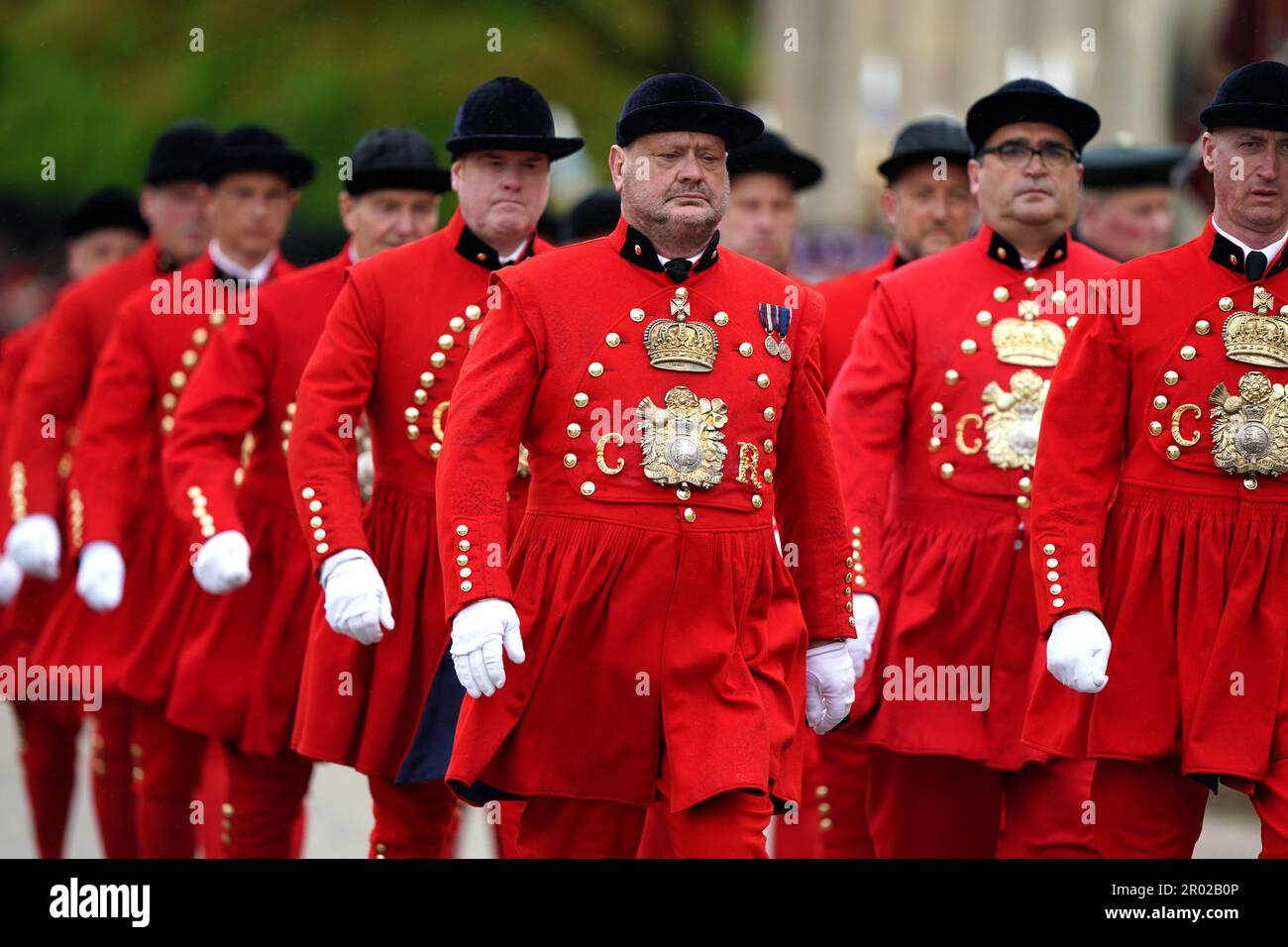The King's Cypher on a ceremonial uniform, pictured at Buckingham Place