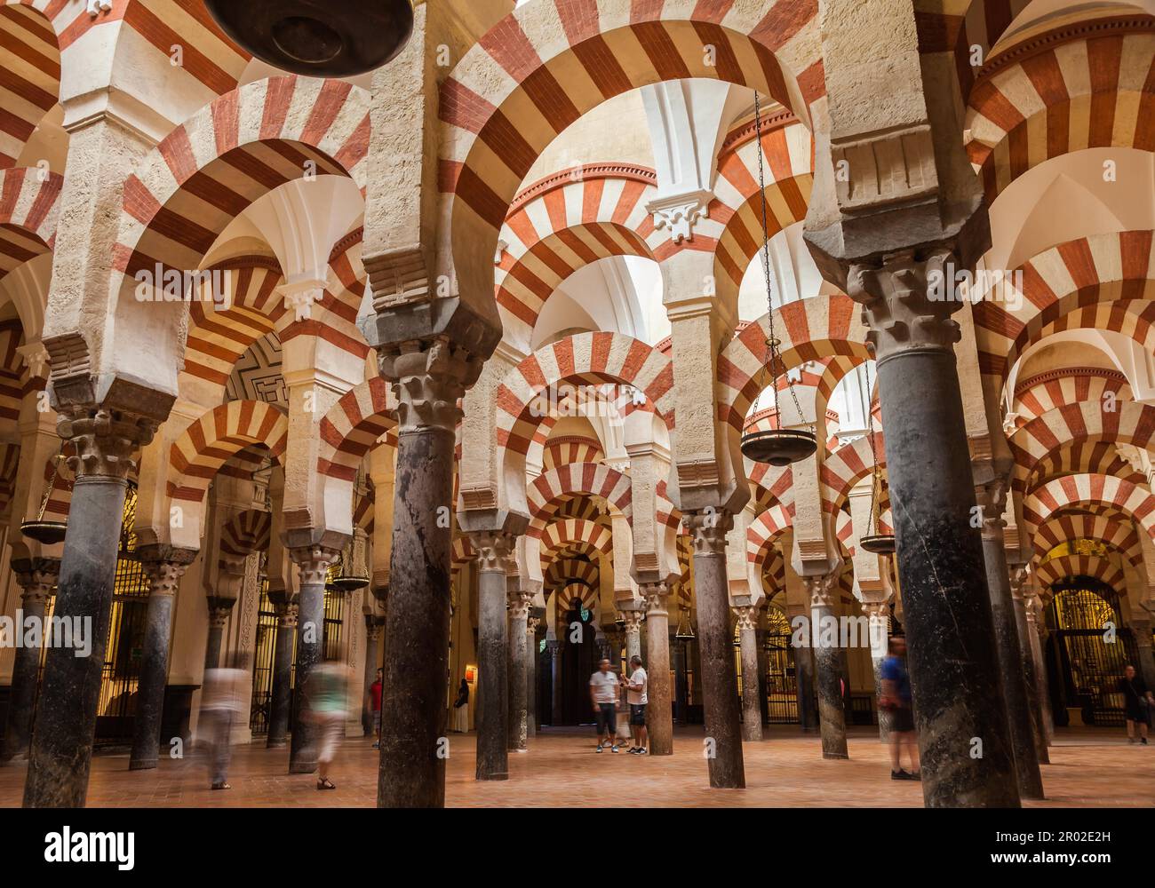 The Mosque-Cathedral of Cordoba is the most significant monument in the whole of the western Moslem World and one of the most amazing buildings in Stock Photo