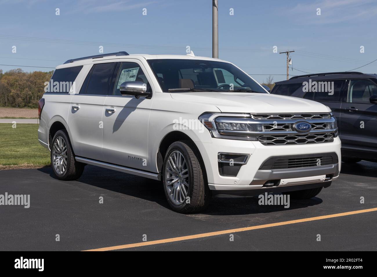 Silver Lake Circa May 2023 Ford Expedition Max display at a