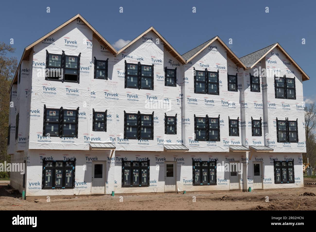 Warsaw Circa May 2023 Construction of new MultiDwelling Units. MDU