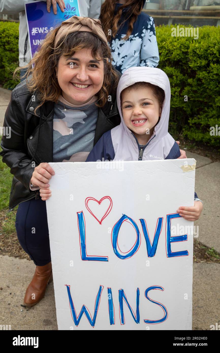 Royal Oak, Michigan USA, 3 May 2023, Members of Jewish Voice for Peace