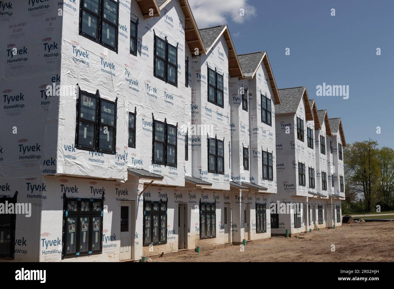 Warsaw Circa May 2023 Construction of new MultiDwelling Units. MDU