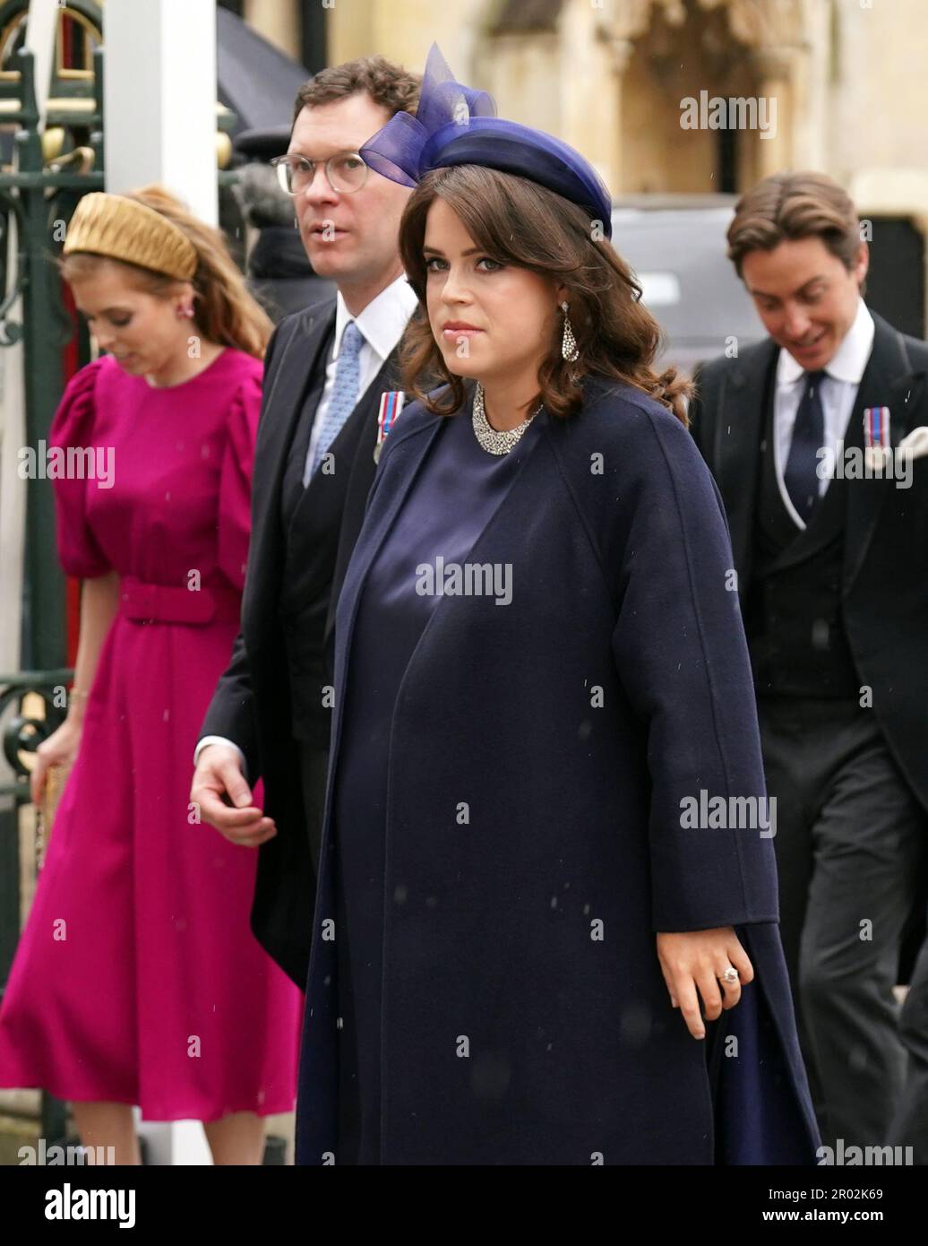 Princess Eugenie arriving at Westminster Abbey, central London, ahead