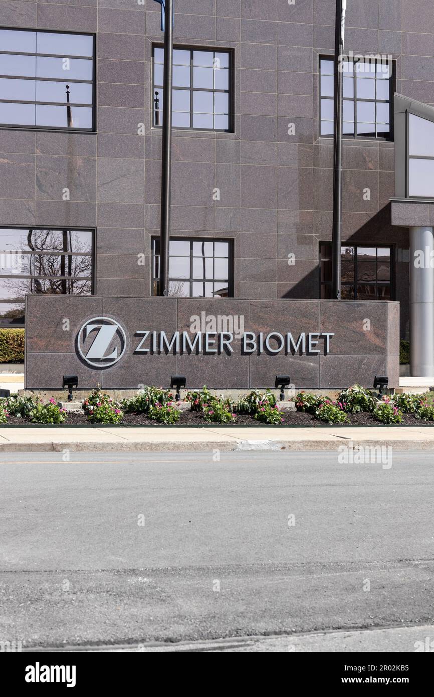 Warsaw - Circa May 2023: Zimmer Biomet headquarters. Zimmer Biomet produces artificial bone joints and dental prostheses. Stock Photo