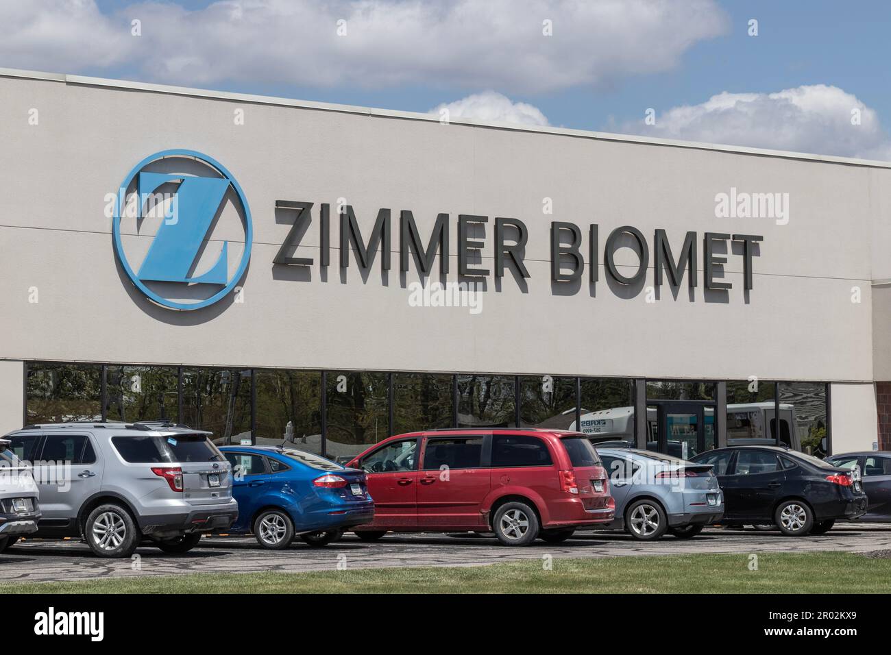 Warsaw Circa May 2023 Zimmer Biomet offices. Zimmer Biomet produces