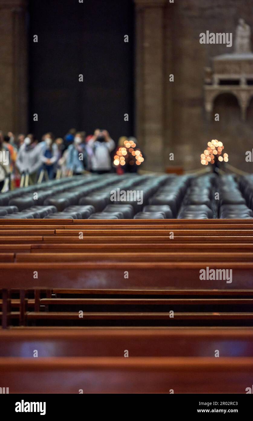 Impressive interior of Florence Duomo, Italy Stock Photo