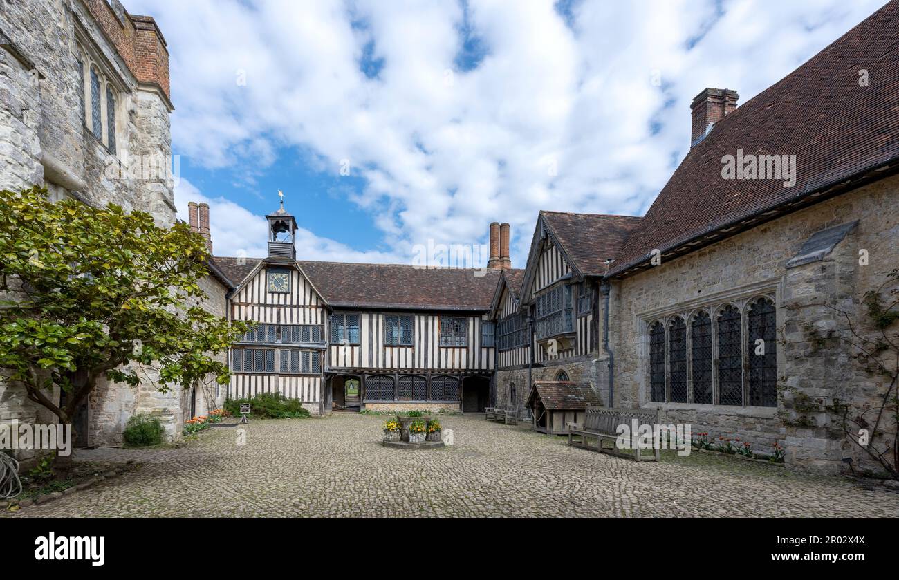 Ightham Mote medieval moated manor house, Mote Road, Ivy Hatch