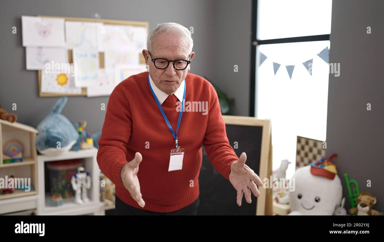 Senior Preschool Teacher Screaming Angry At Kindergarten Stock Photo senior-preschool-teacher-screaming-angry-at-kindergarten-stock-photo
