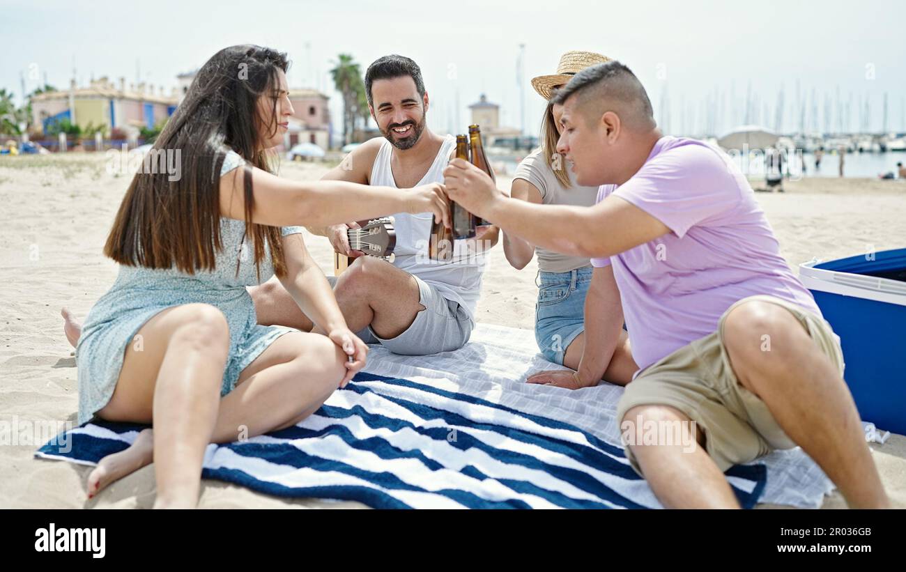 Group people smiling confident toasting hi-res stock photography and ...