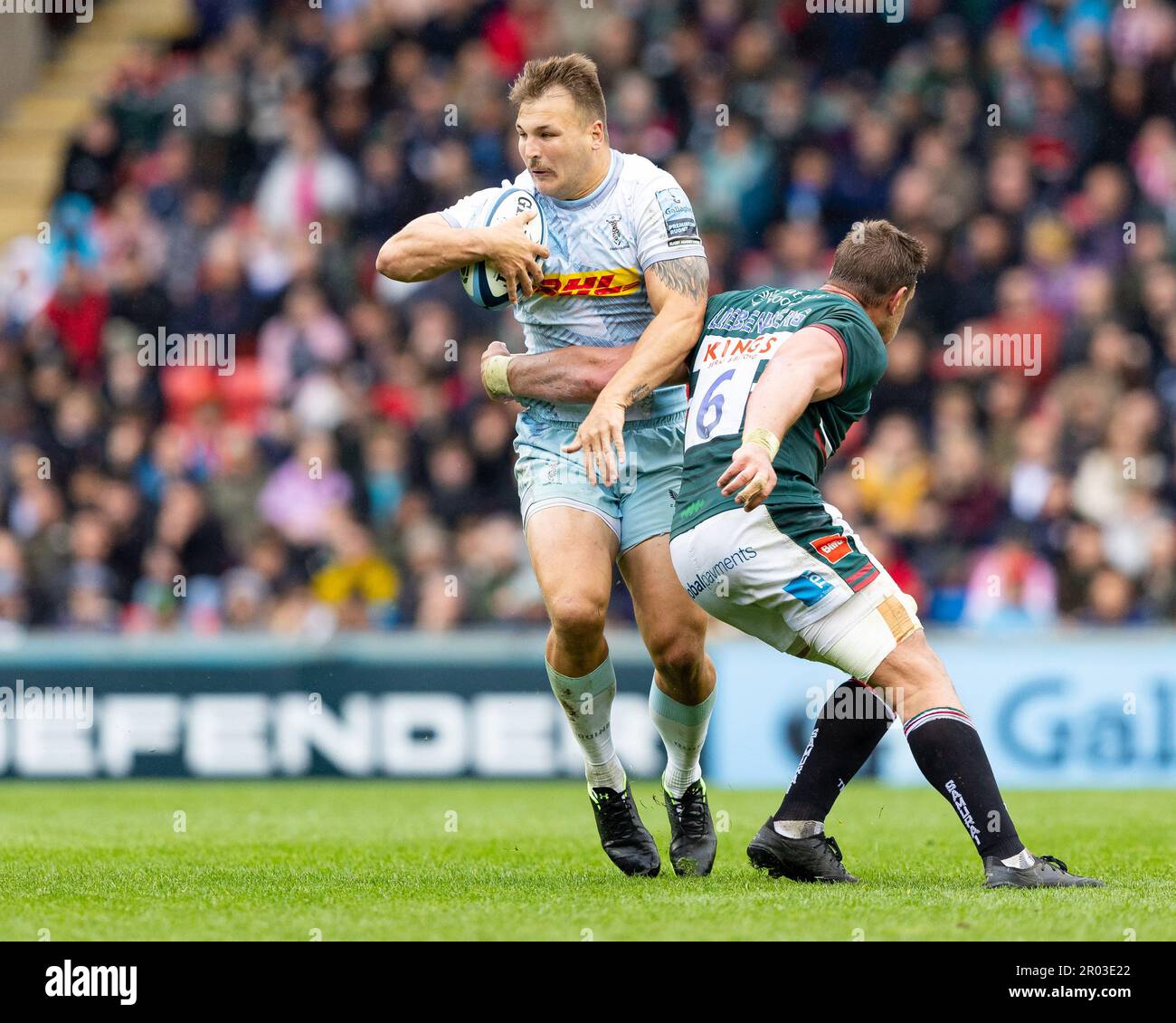 Hanro Liebenberg, captain of Leicester Tigers, during the Gallagher  Premiership match Leicester Tigers vs Gloucester Rugby at Welford Road,  Leicester, United Kingdom, 24th December 2022 (Photo by Nick Browning/News  Images Stock Photo 