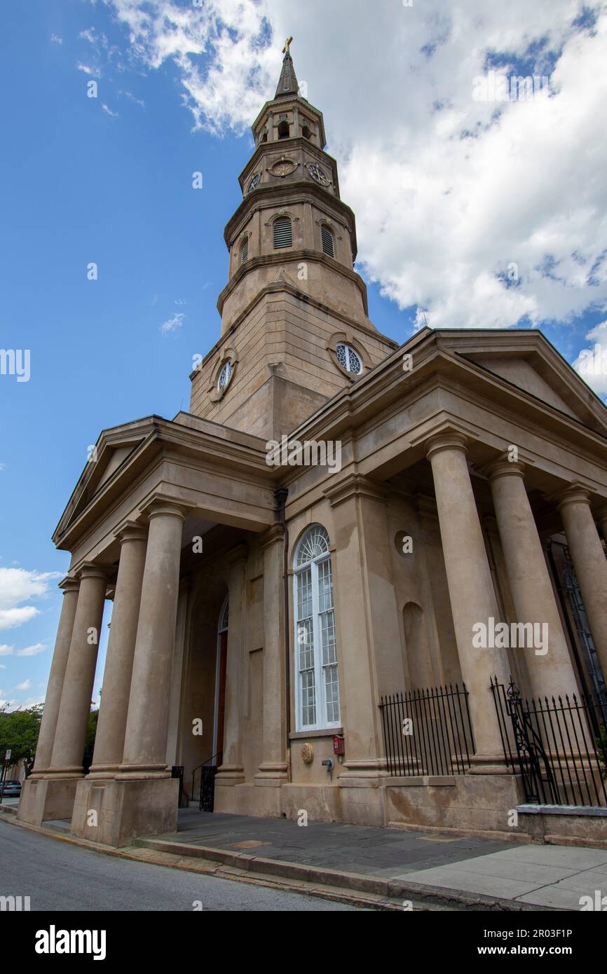 The historic St. Philip's Anglican Church in Charleston, SC built in