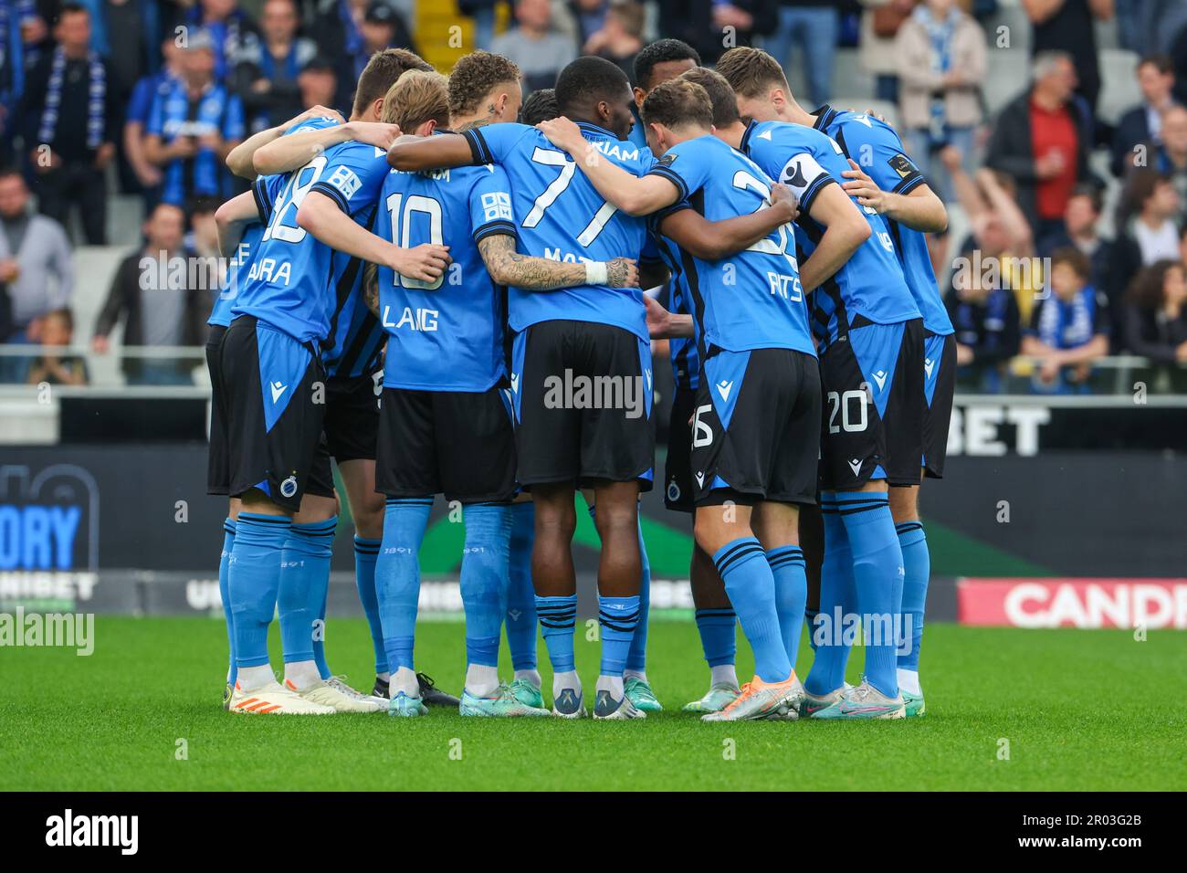 Genk, Belgium. 06th May, 2023. Union's Teddy Teuma holds the ball