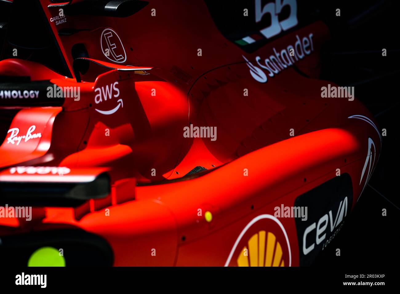 Scuderia Ferrari SF-23, mechanical detail garage, box, during the Formula 1  Crypto.com Miami Grand Prix 2023, 5th round of the 2023 Formula One World  Championship from May 05 to 07, 2023 on