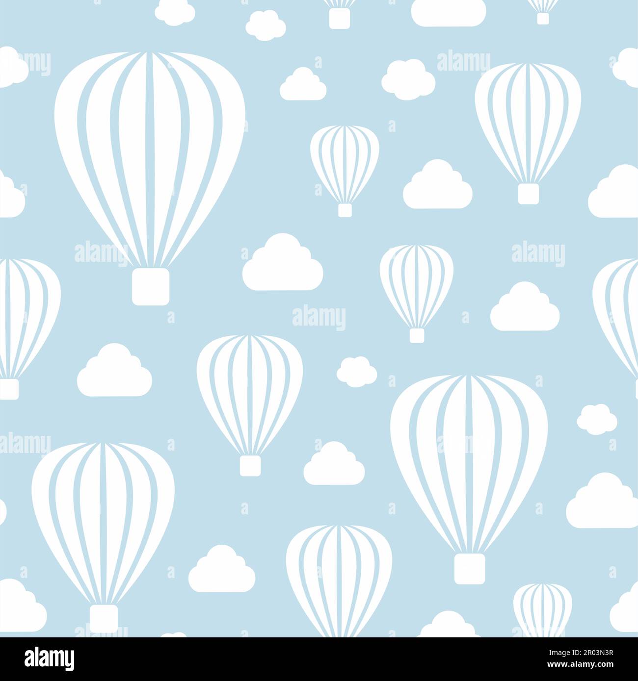 Seamless air balloon pattern. Vector illustration Stock Vector Image ...