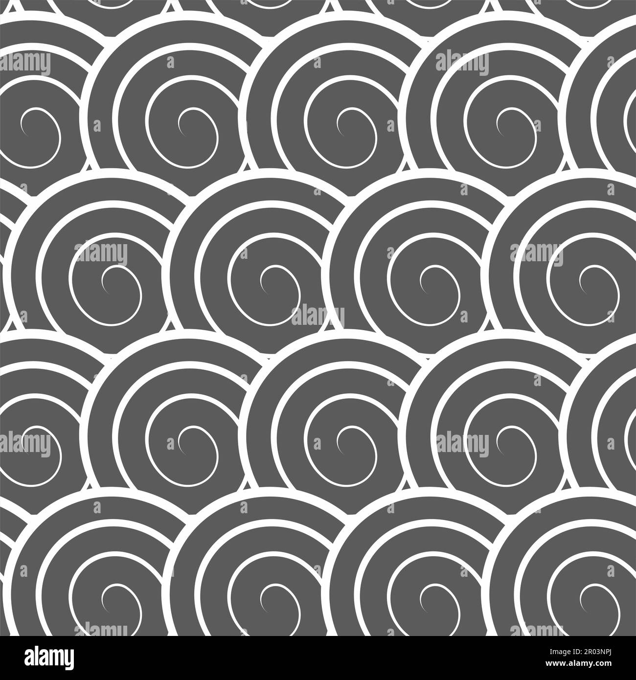 Seamless black and white twirl pattern abstract Black and White Stock ...