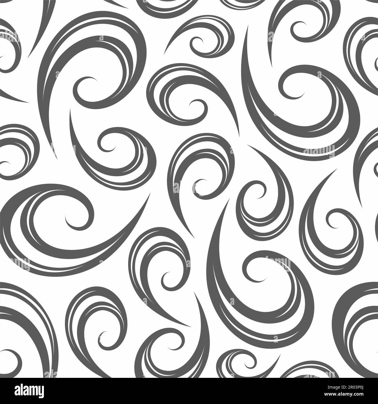 Decorative seamless pattern with curls Stock Vector Image & Art - Alamy