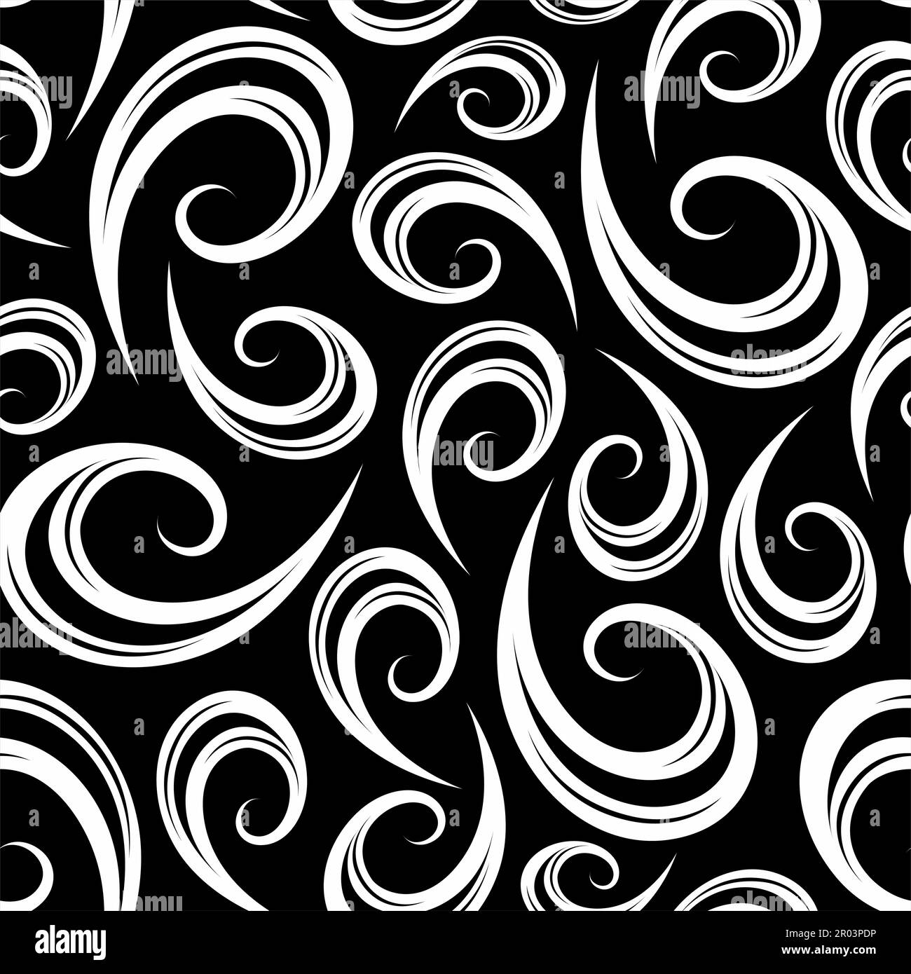 Decorative seamless pattern with curls Stock Vector Image & Art - Alamy