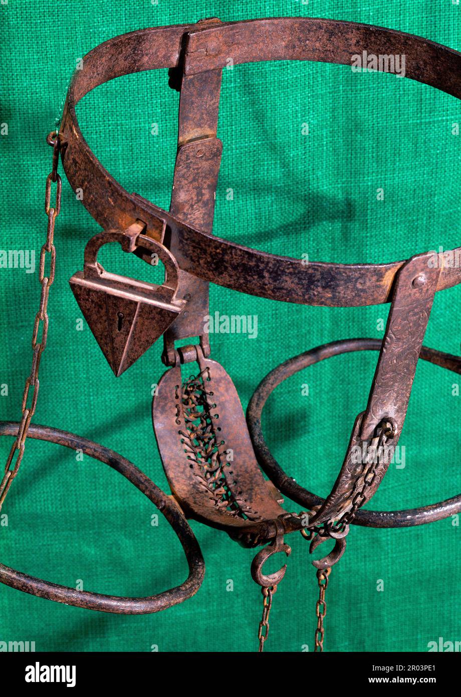 Metal Mythical Medieval Chastity Belt Metal Stock Illustration