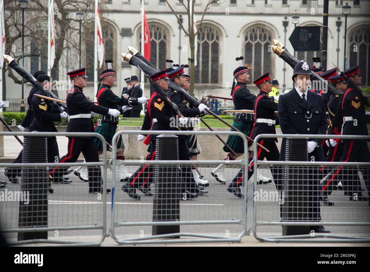 London, UK. 6th May, 2023. King Charles III Coronation Procession with