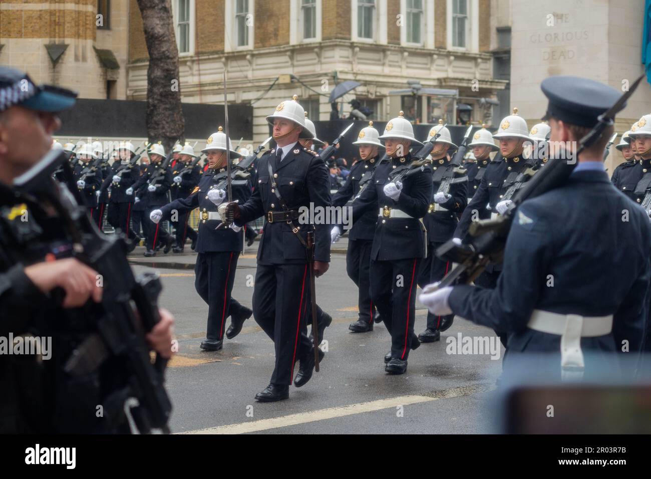 London, UK. 6th May, 2023. King Charles III Coronation Procession with