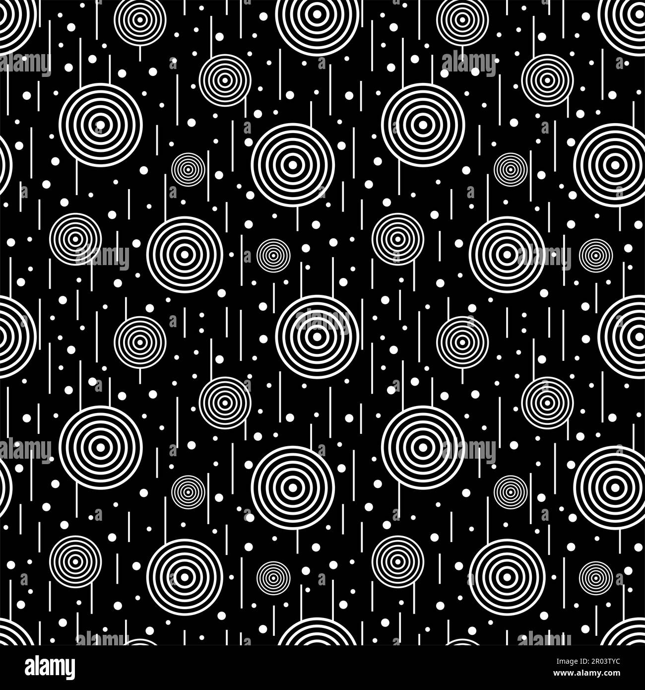 Vector seamless black white circles hi-res stock photography and images ...