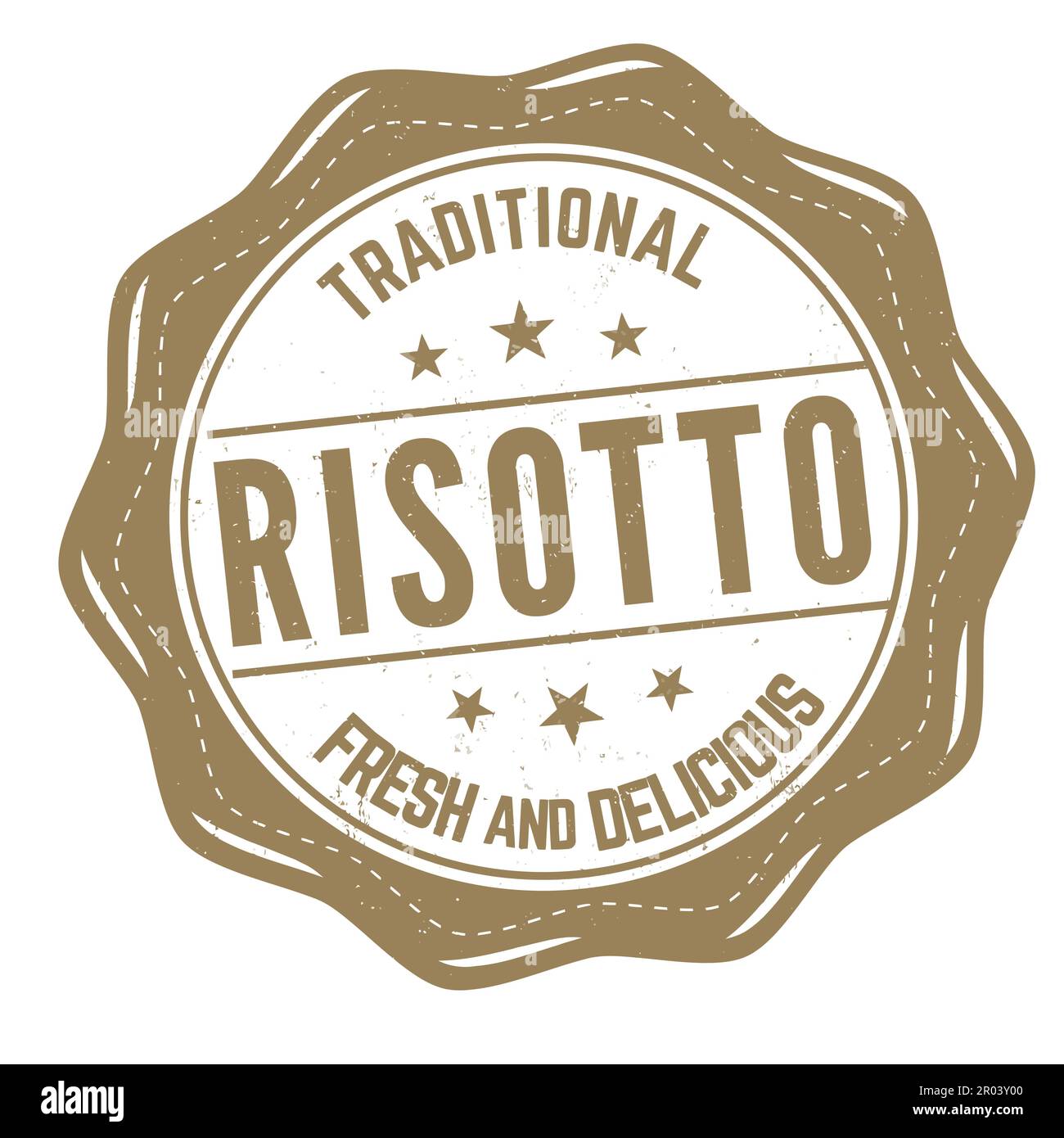 Risotto grunge rubber stamp on white background, vector illustration Stock Vector