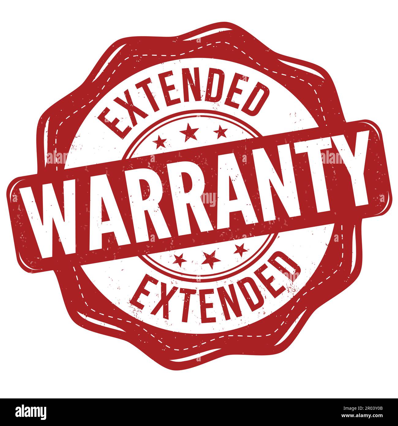 Extended warranty grunge rubber stamp on white background, vector