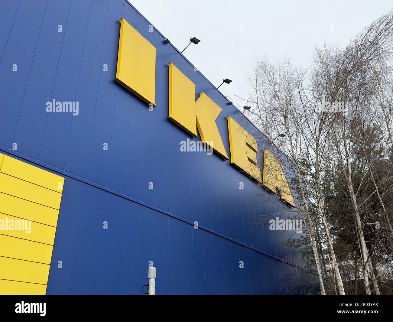 Geneva, Switzerland - Jan 14, 2023: Ikea store in Geneva. IKEA is Swedish conglomerate involved in the design and sale of furnitures. Stock Photo