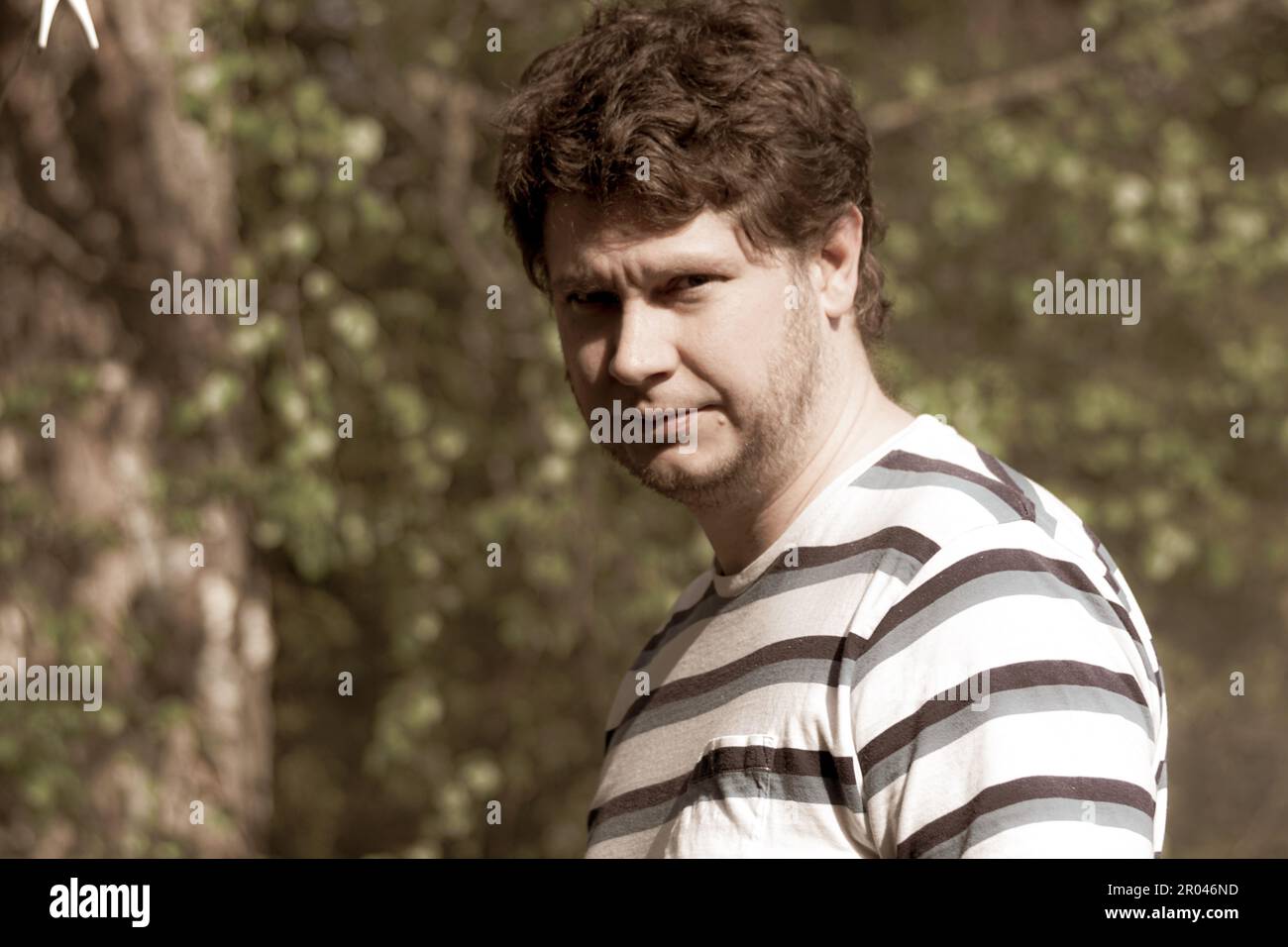 Man standing in a forest hi-res stock photography and images - Alamy