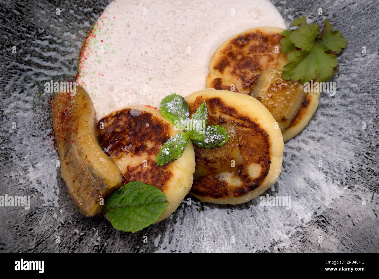 Stack homemade pancakes banana hi-res stock photography and images - Alamy