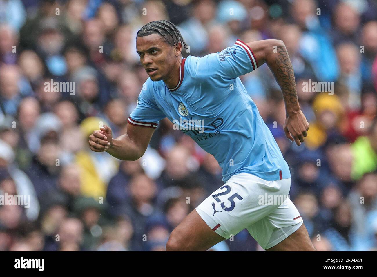 Manuel Akanji #25 of Manchester City during the Premier League