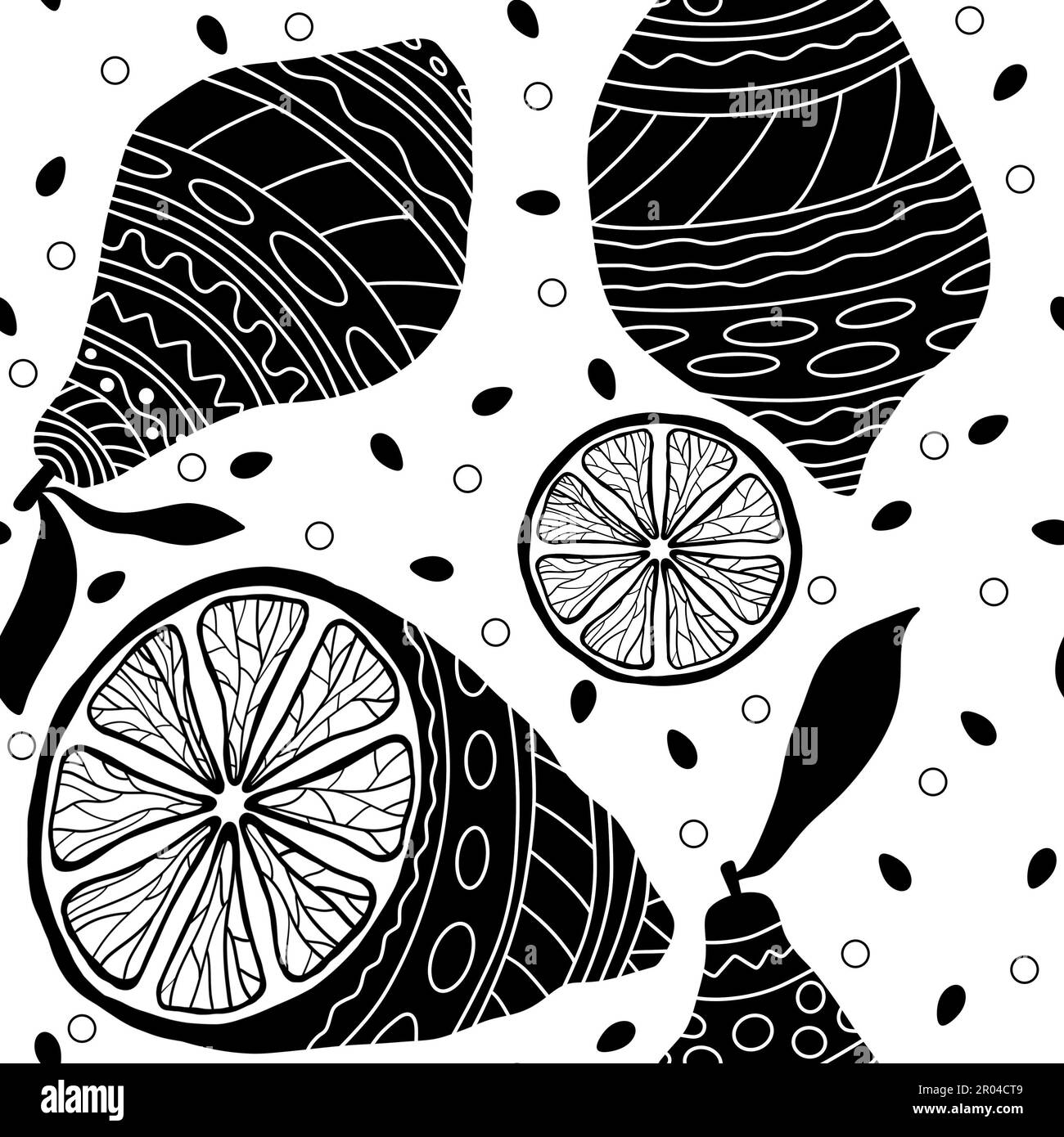 Cartoon summer seamless lemon pattern for wrapping paper and fabrics ...