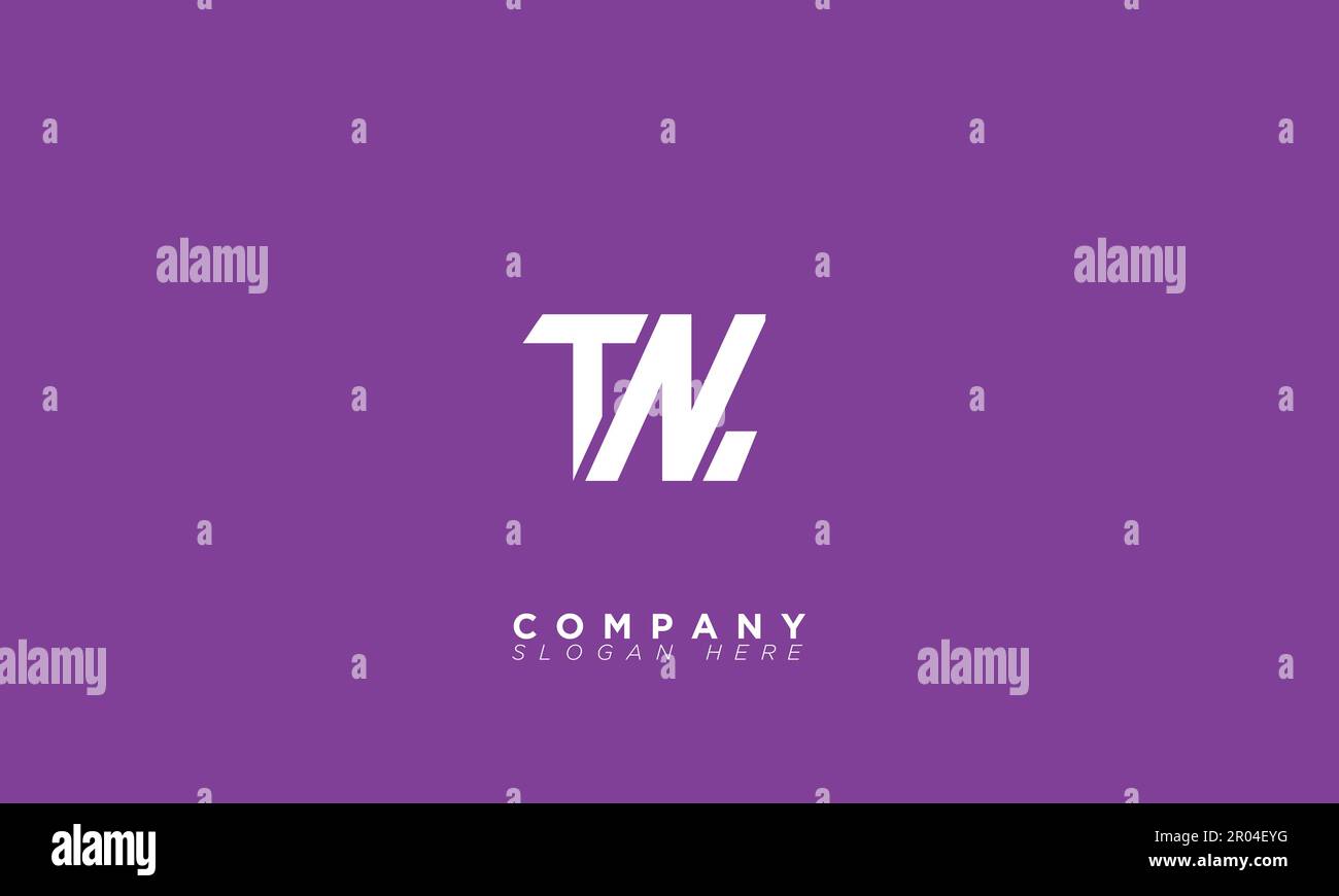 TN Alphabet letters Initials Monogram logo Stock Vector