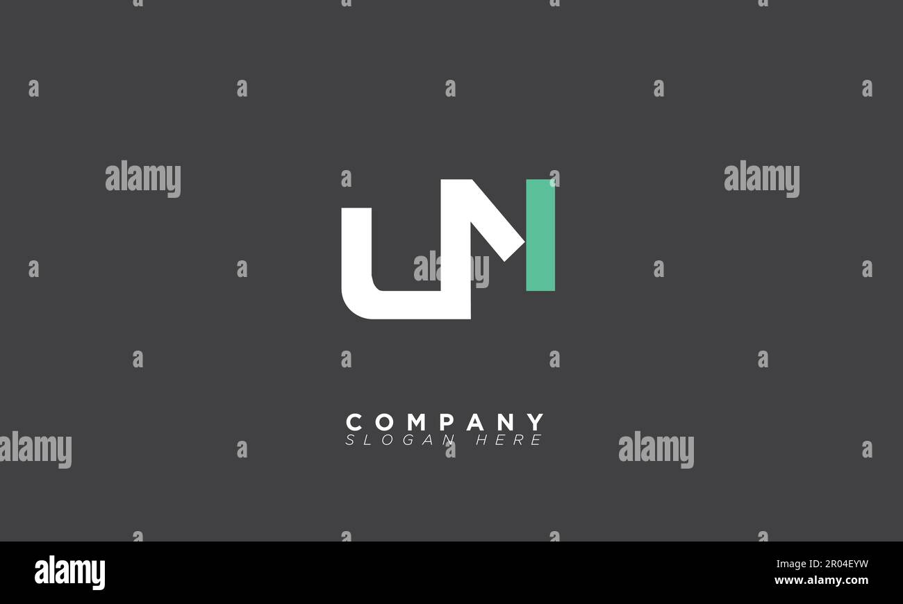 UN Alphabet letters Initials Monogram logo Stock Vector