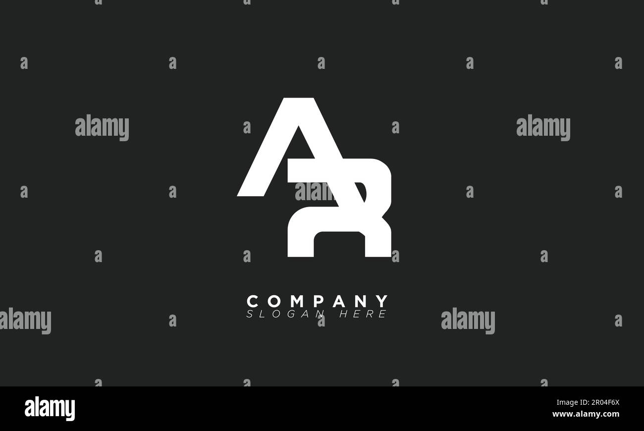 AR Alphabet letters Initials Monogram logo Stock Vector