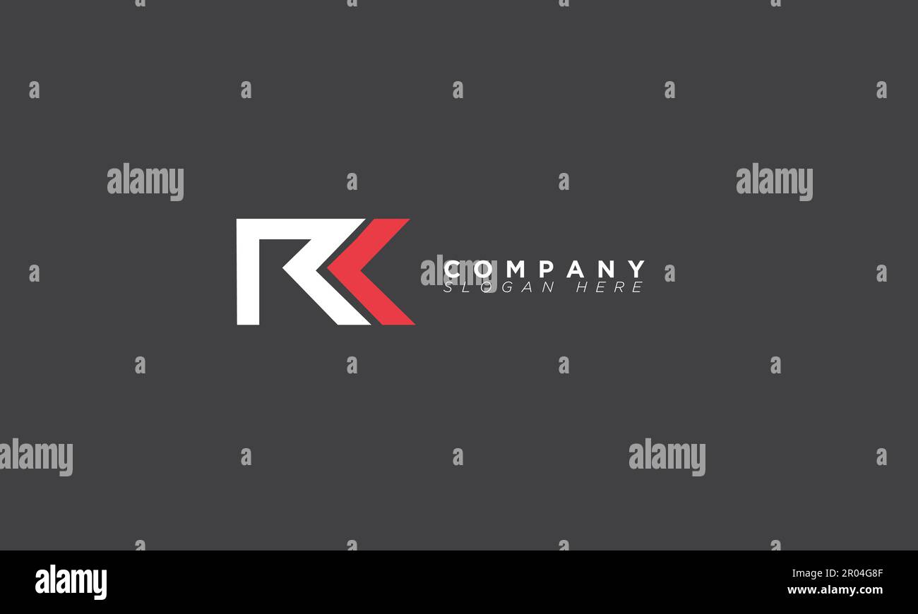 RK Alphabet letters Initials Monogram logo Stock Vector