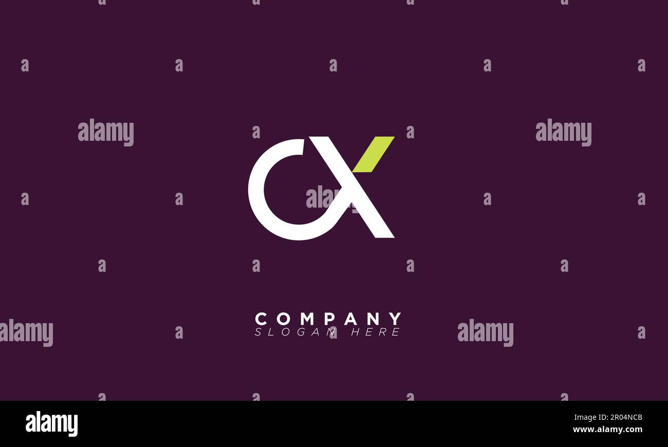 CX Alphabet letters Initials Monogram logo Stock Vector