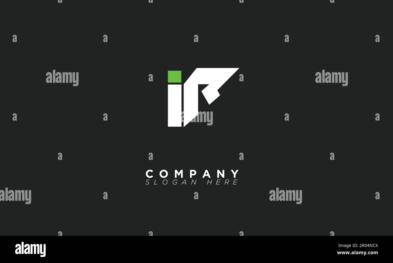 IR Alphabet letters Initials Monogram logo Stock Vector