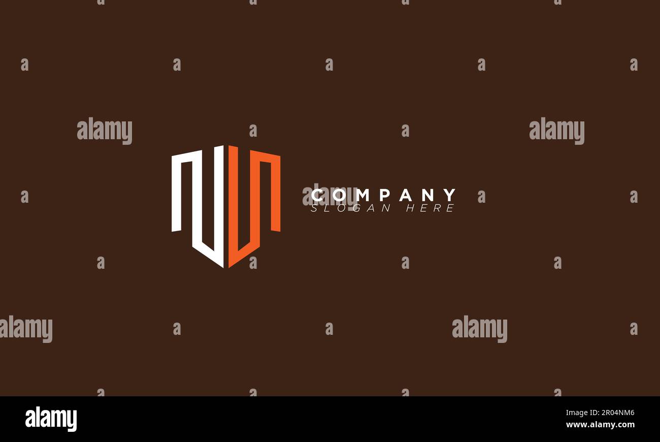 NW Alphabet letters Initials Monogram logo Stock Vector