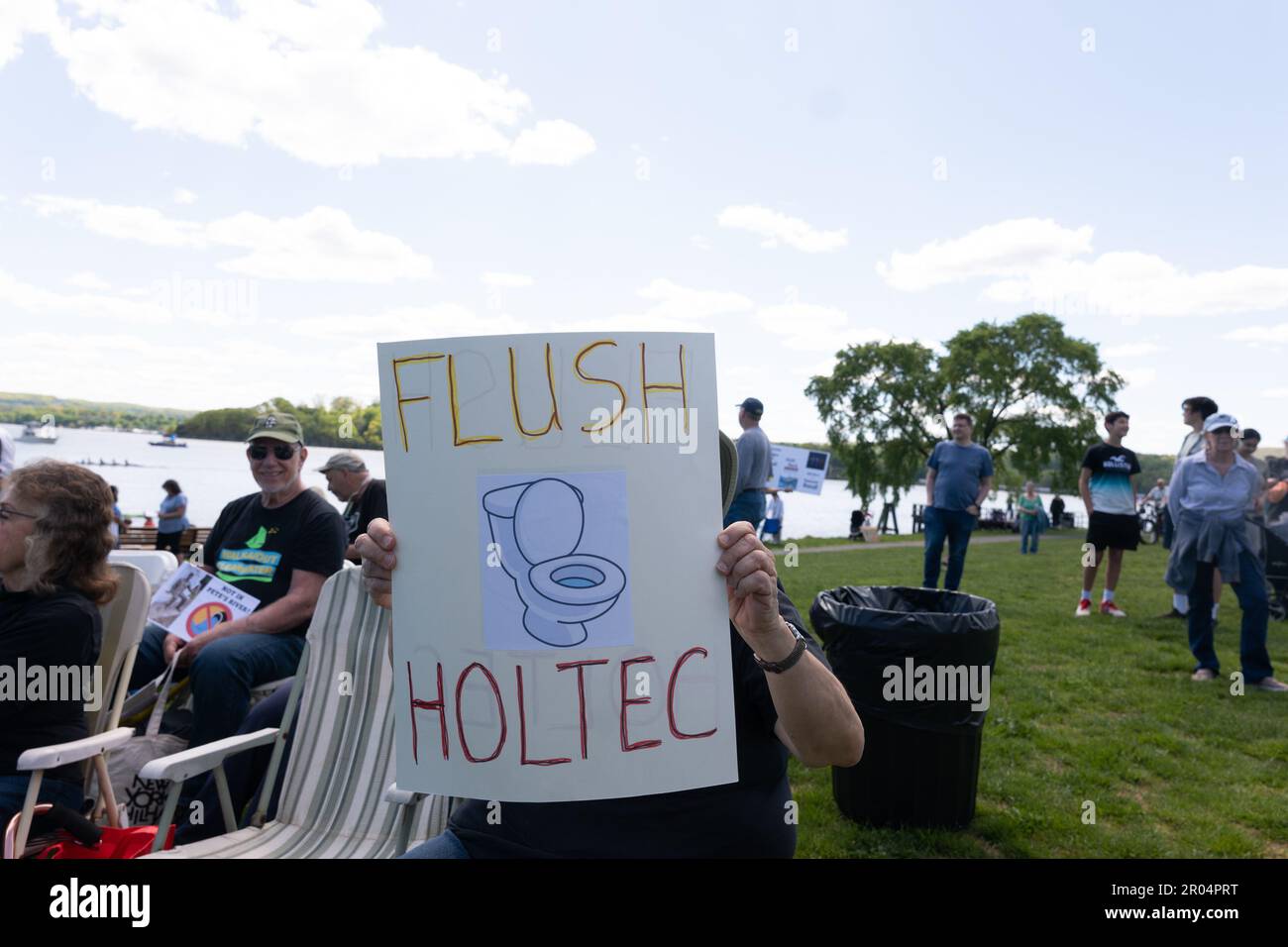 Cortlandt, New York, USA. 6th May, 2023. Demonstrators participate in