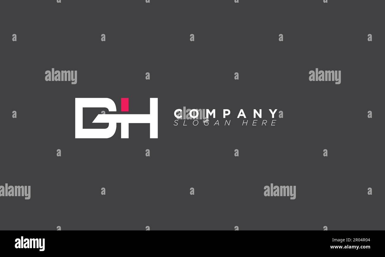 DH Alphabet letters Initials Monogram logo Stock Vector
