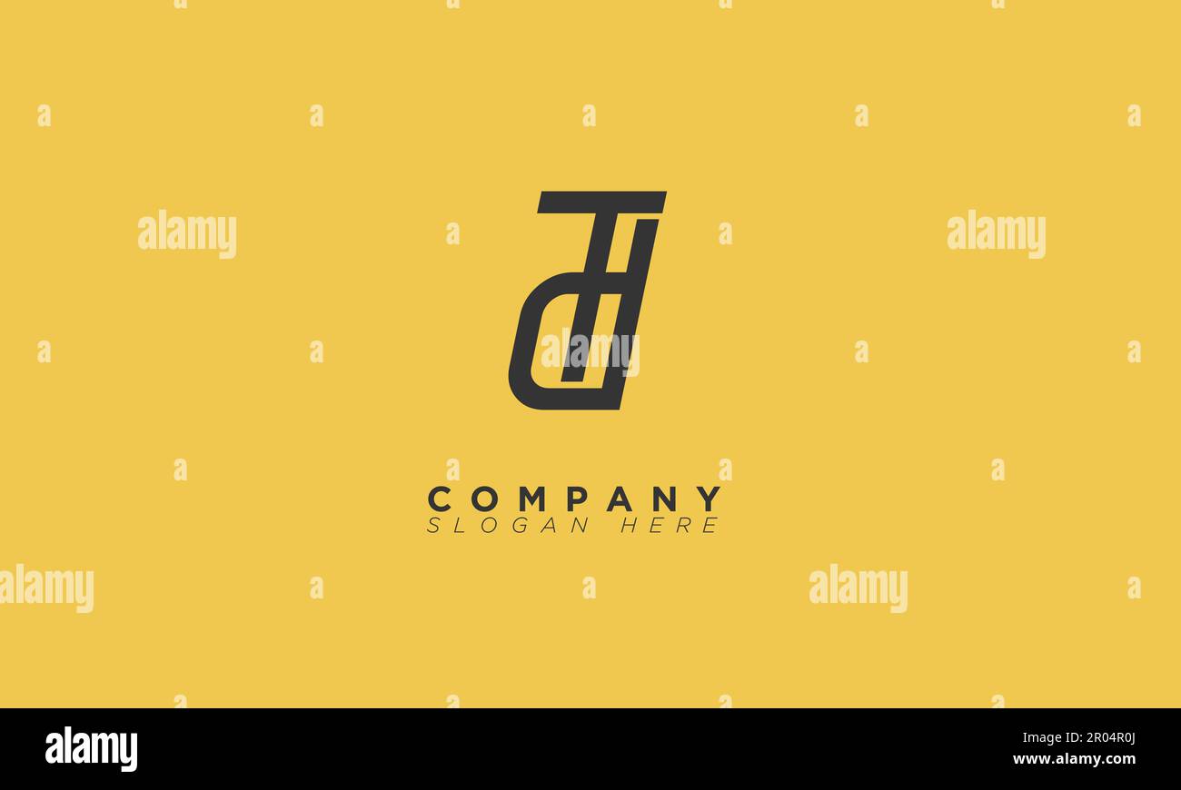 TD Alphabet letters Initials Monogram logo Stock Vector