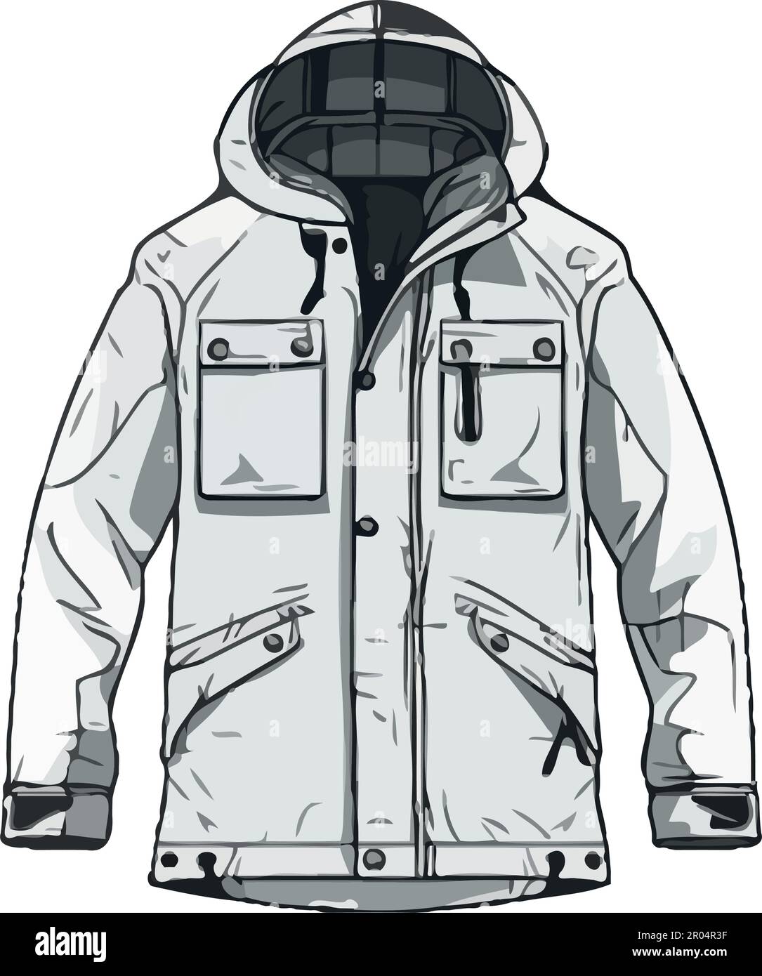 Modern mens military coat design in vector over white Stock Vector Image & Art Alamy