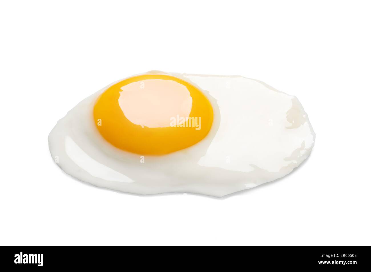 Tasty fried chicken egg isolated on white Stock Photo - Alamy