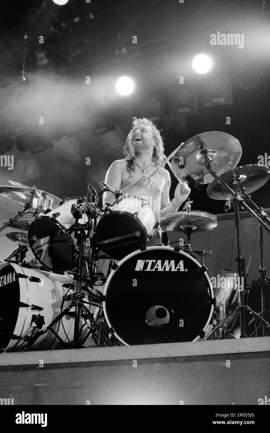 Lars Ulrich of Metallica performing in San Francisco, California 1994