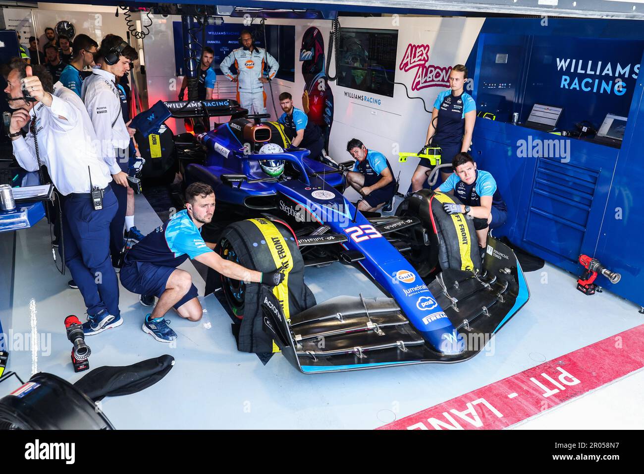 Williams garage f1 2023 hi-res stock photography and images